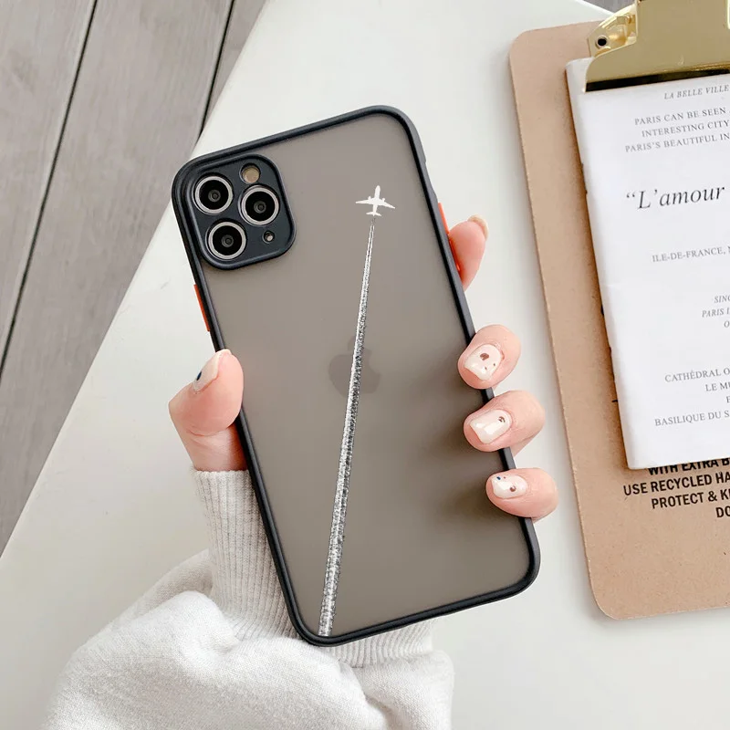

Funny Travel Map Phone Case For iPhone 7 12 11 Pro XS MAX XR X 8 6s 7 Plus SE2020 Cute Airplane Print Silicone Back Cover Fundas