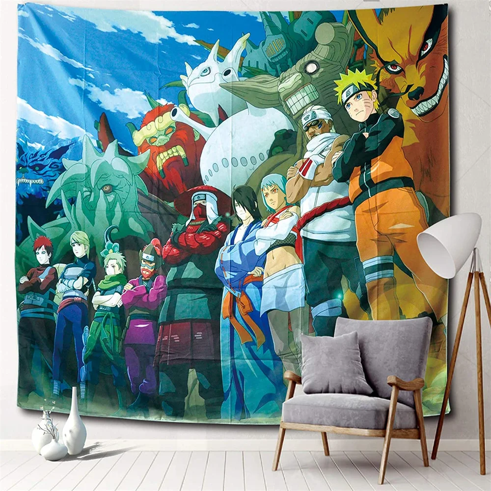 

Japanese Anime Tapestry Comics Manga Tapestry Wall Decor Aesthetic Kawaii Tapestries Blanket Sofa Cover Teen Room Decoration