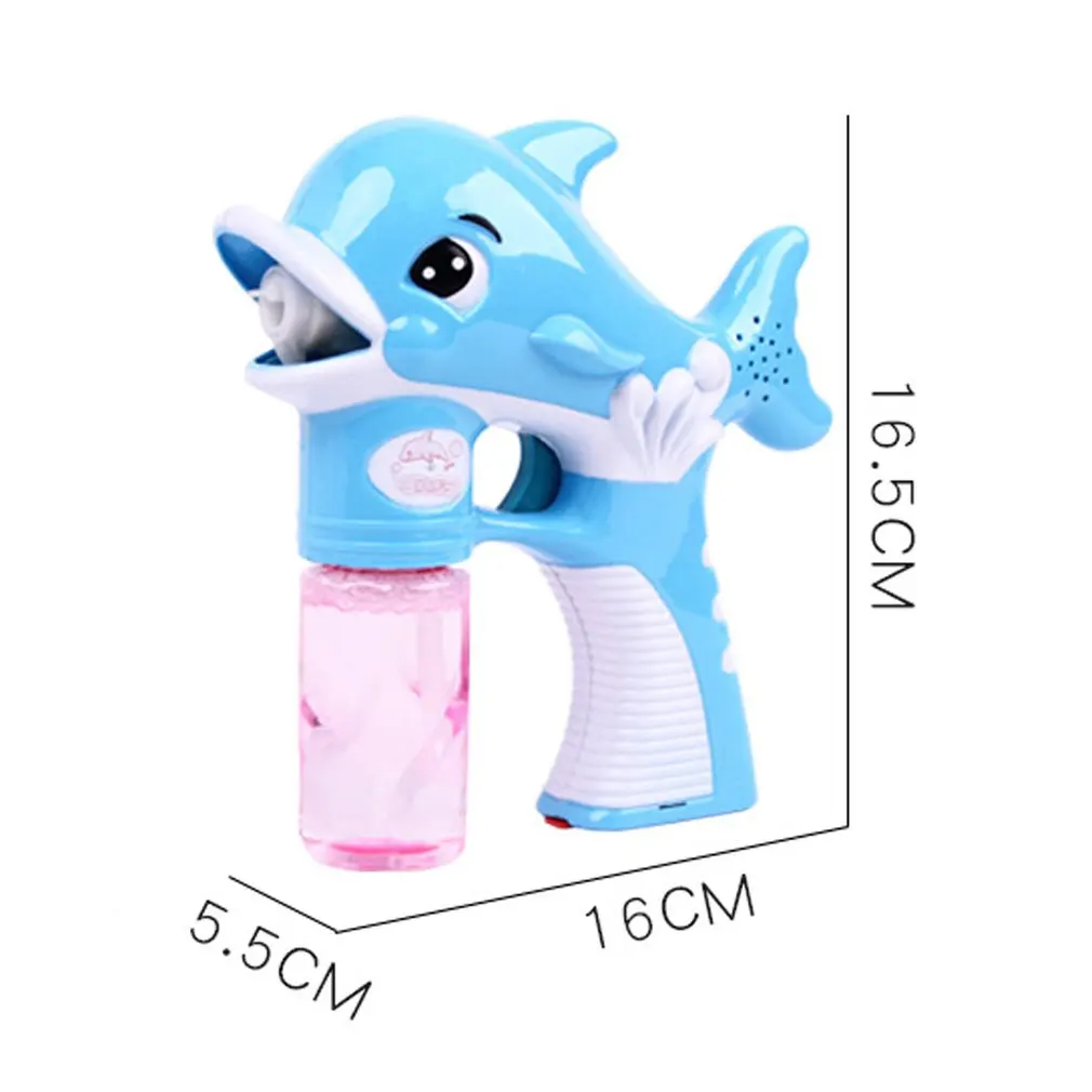 

Bubble Machine Toy Musical Electric Bubble Gun Children's Interesting Toys With Lights Novel Dolphin Shape