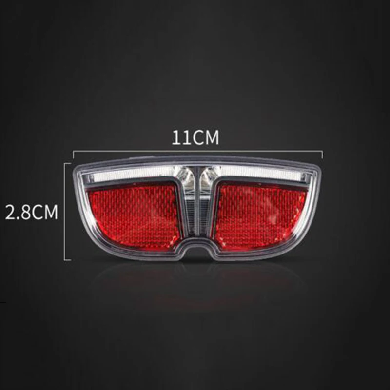 

Black Taillight Waterproof Light Rear 6V Safety Warning Accessory Electric bike