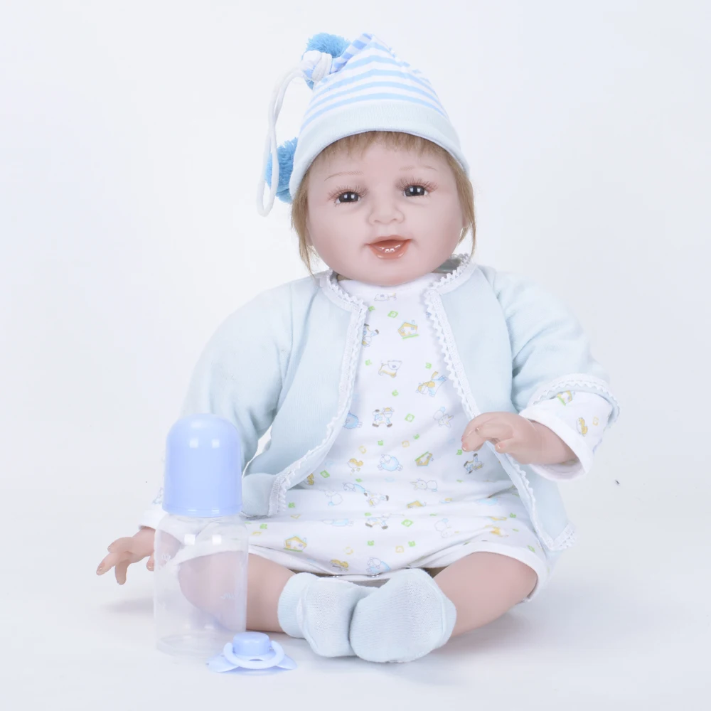 22 ''модные куклы для новорожденных мохер укоренившаяся Реалистичная мягкая