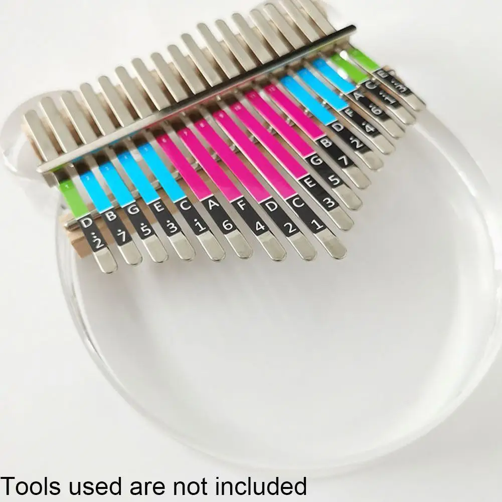 

Калимба шкала наклейка, пианино для большого пальца, наклейки для заметок, перкуссионный музыкальный инструмент, аксессуары для начинающих...