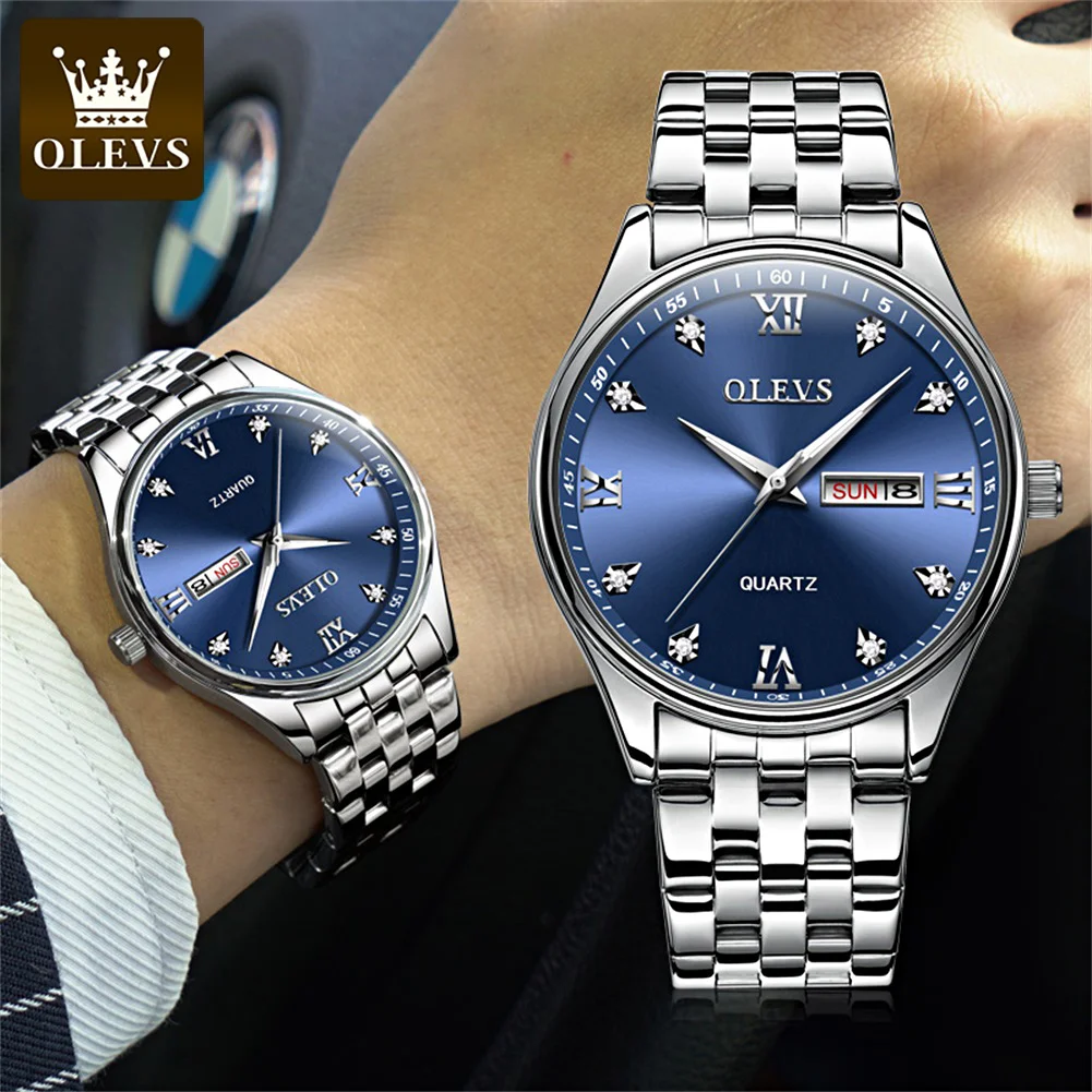 

Relogio Masculino Brand Luxury Watch Men Sport Quartz 30M Waterproof Men's Watches Stainless Steel Date Wrist watch OLEVS 2021