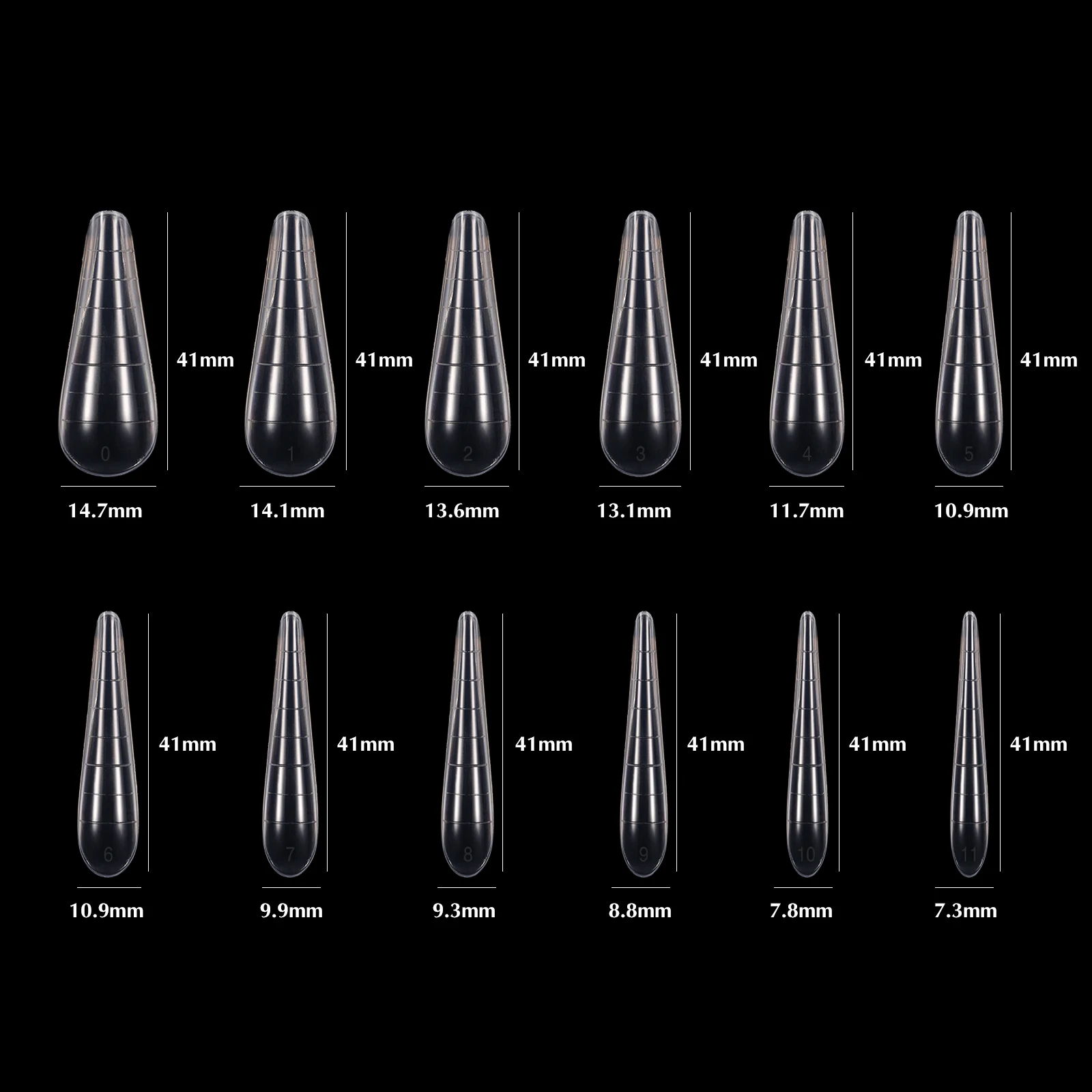 100 шт прозрачная двойная гвоздь система для 3D УФ гель акриловый накладки