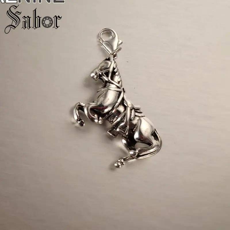 Классическая Посеребренная Беговая лошадь Diy животные амулеты подходят браслеты