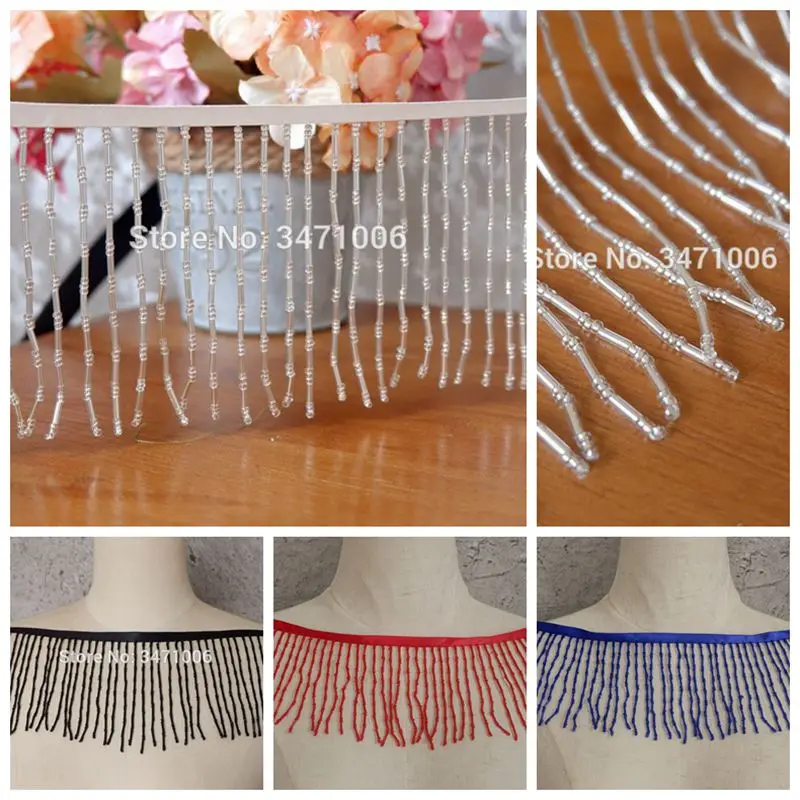 2 м/лот вышивка бисером бахрома отделка обивка ленты Шторы ремесло поставок на