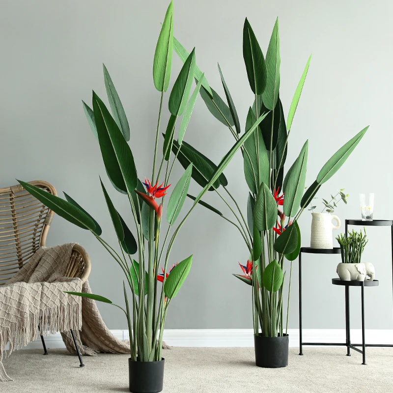 

Home Decor Artificial Simulated Bird of Paradise Simulation Potted Plants Christmas Wedding Gifts Decoration Nordic Ornaments