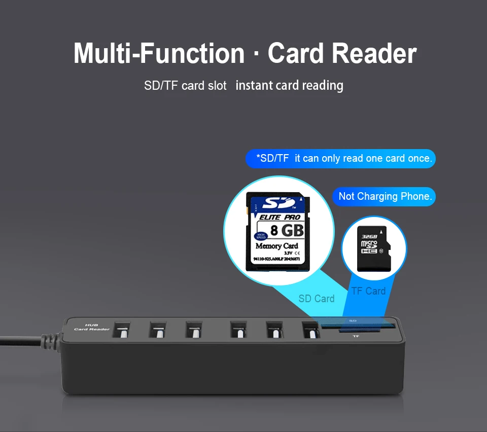 Usb-хаб 3,0 Мульти USB 3,0 док-станция USB 2,0 разветвитель 3/6 Порты вцв высокое Скорость Micro TF/SD кард-ридер Компьютерные аксессуары для ПК