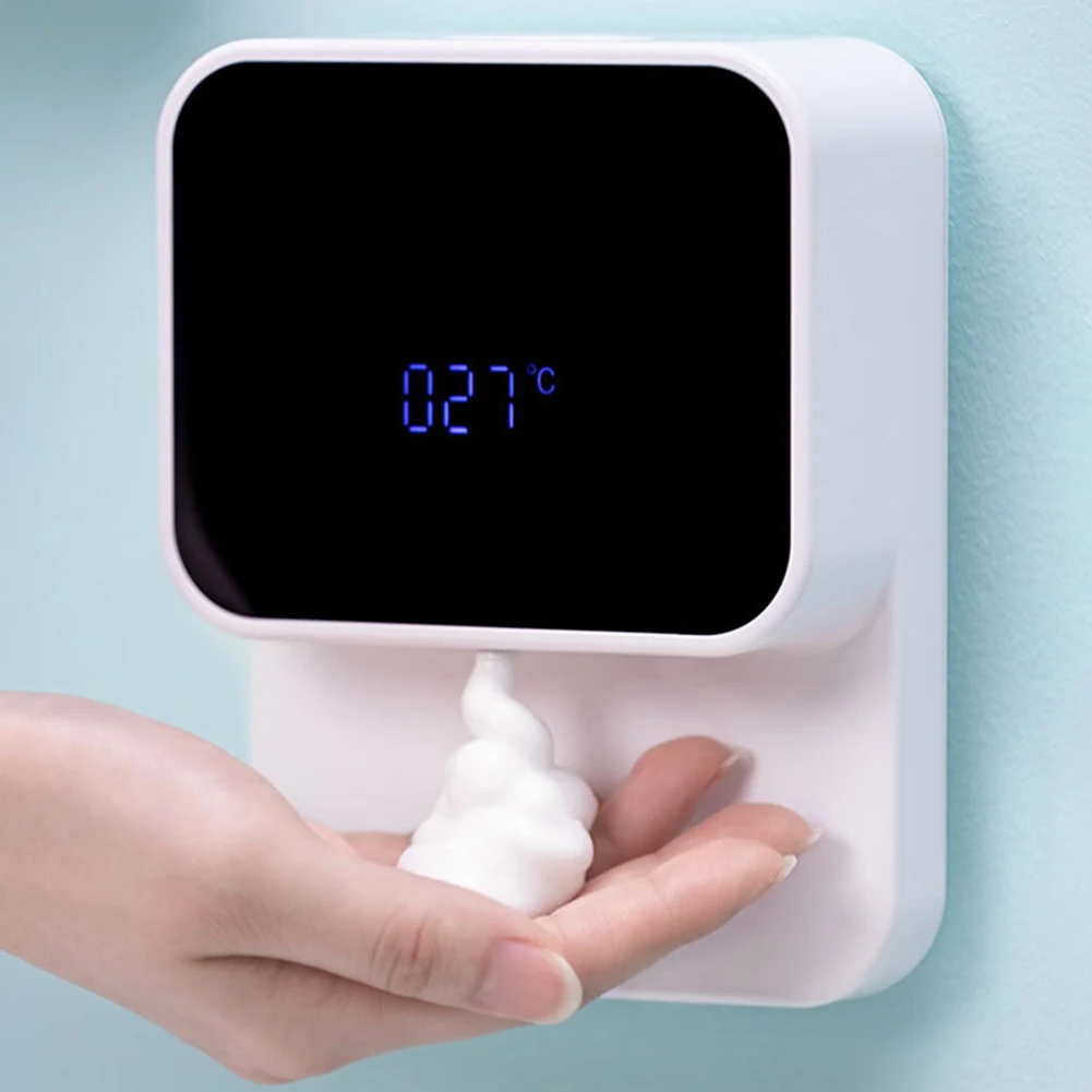 

Wall-mounted Led Screen Hand Washing Automatic Induction Foam Soap Dispenser Infrared Smart Hand Sanitizer Machine for Bathroom