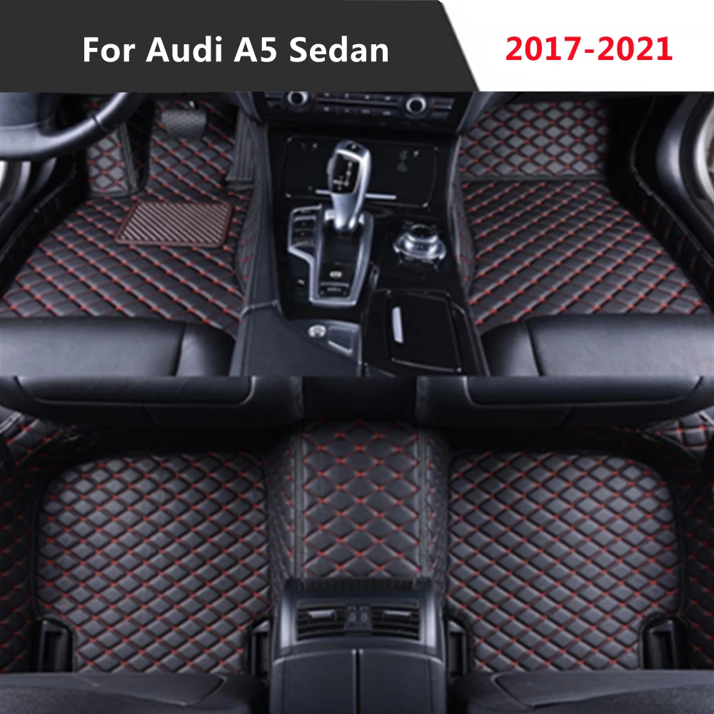 

For Audi A5 (2017-2018-2019-2020-2021 YEAR, for sedan model only) Leather Custom Auto Car Floor Foot mat Car Styling Custom Fit