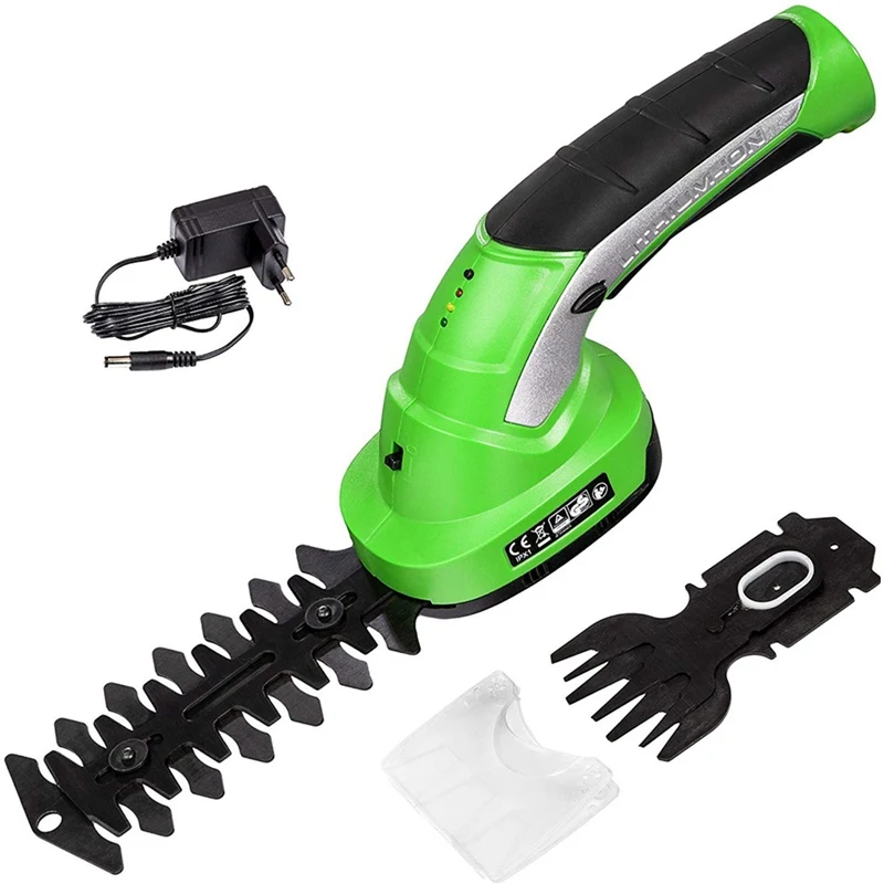 2 in 1 Electric Trimmer 7.2V Lithium-ion Cordless Hedge Trimmer Rechargeable Trimmer for Hedage Grass Shear Garden Tools