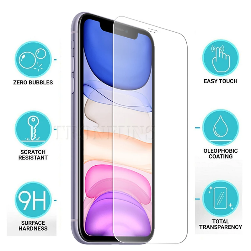 9H закаленное стекло для iPhone 11 7 8 6 6s Plus X XR XS Защитная пленка для экрана для iPhone XR XS 11 Pro Max 9H стеклянная пленка Sklo