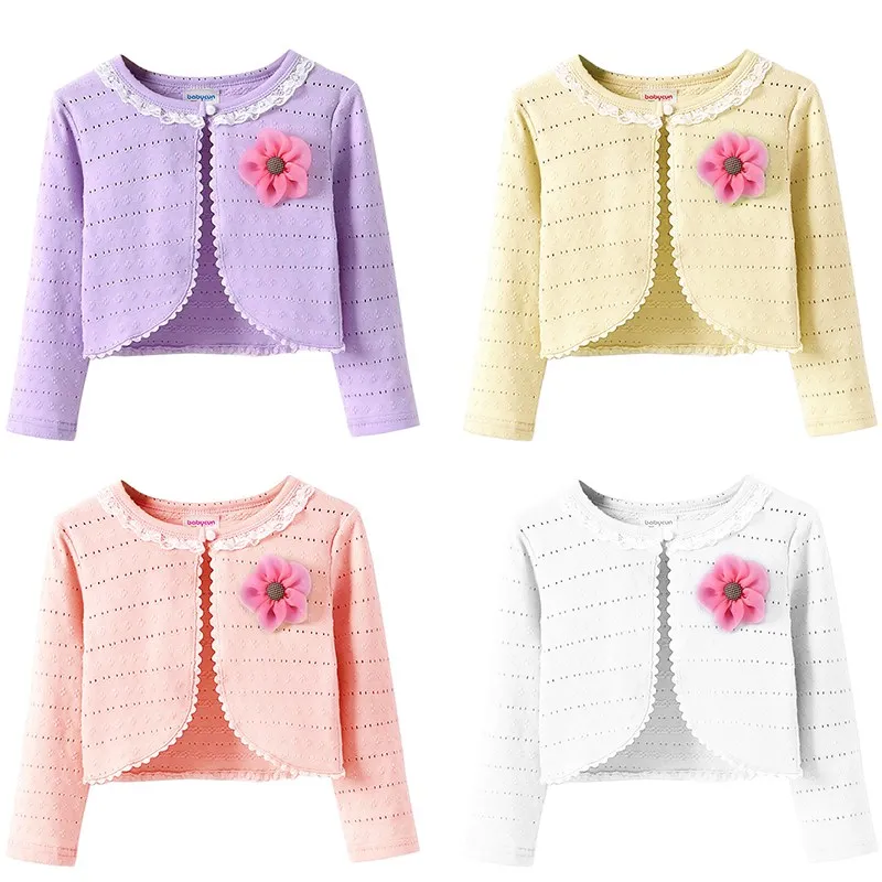 New Spring Autumn baby girl clothes Girls Boys Cardigan Coat kids Long Sleeve V-neck jackets Shirt toddler Sweater Cardiga | Детская