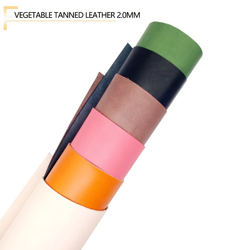 

Wholesale Genuine Leather Vegetable tanned leather Material Leather craft Vintage Full grain Pull-Up Cowhide 2.0mm -8colors