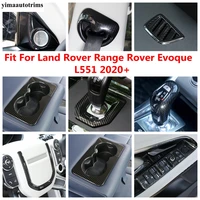 water cup holder steering wheel window lift button cover trim for range rover evoque l551 2020 2022 abs carbon fiber accessories