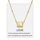 Женский кулон с 26 буквами, женское ожерелье с искусственным кубическим цирконием для женщин, Длинная цепочка из нержавеющей стали под золото, ожерелье для пар, ожерелья для женщин