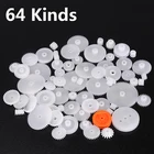 64 вида пластиковых валов, однослойные Червячные шестерни короны, моторные колеса M0.5 для игрушек, роботов сделай сам