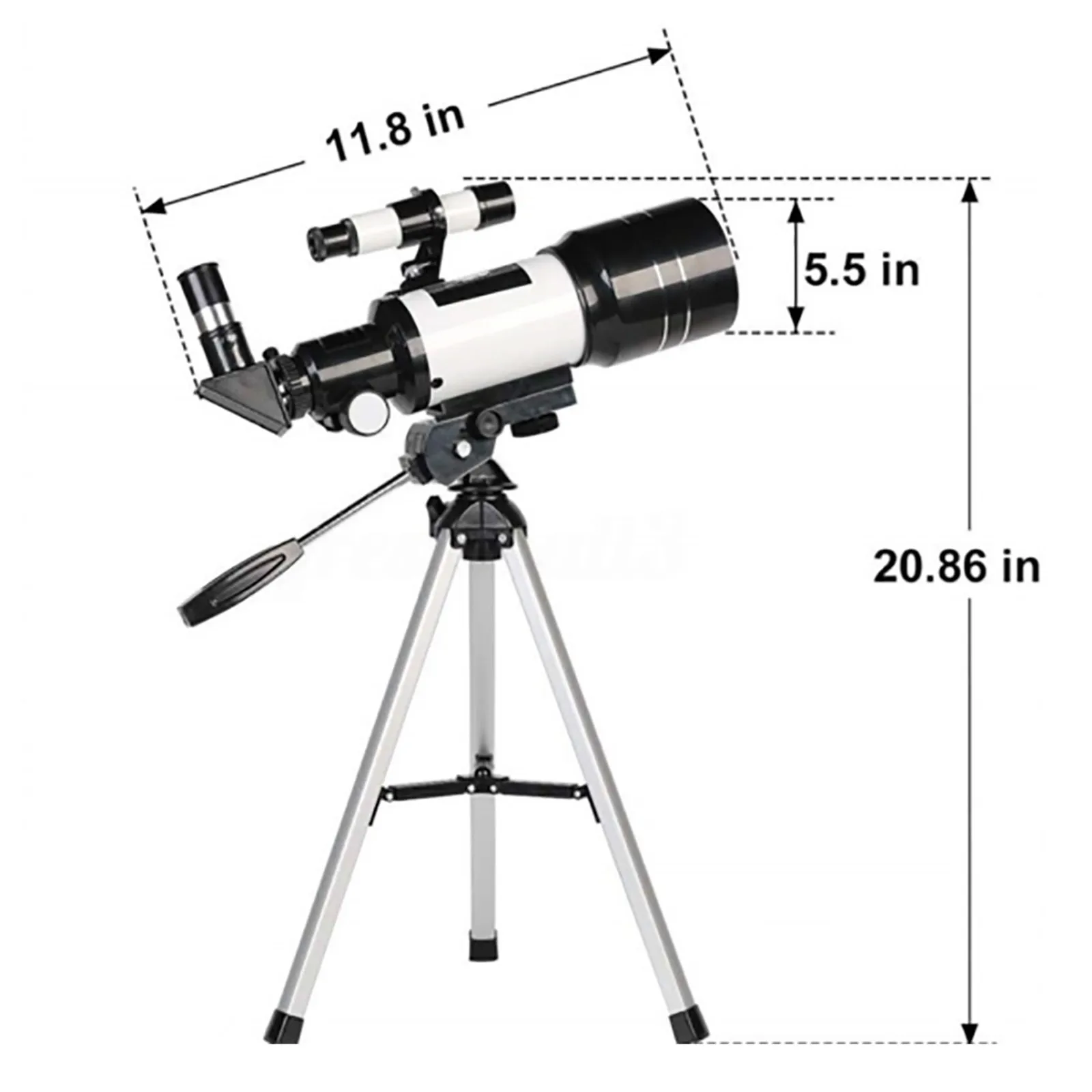 

Astronomical Telescope 70mm Refractor Telescope Moon Watching for Astronomy Beginners 15X 50X Lens with Finder Scope