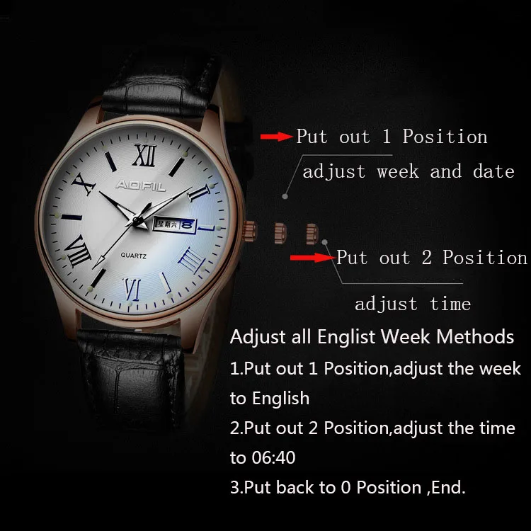 

Men Watches Waterproof Leather Strap Quartz Analog Business Style Calendar Date Reloj Hombre