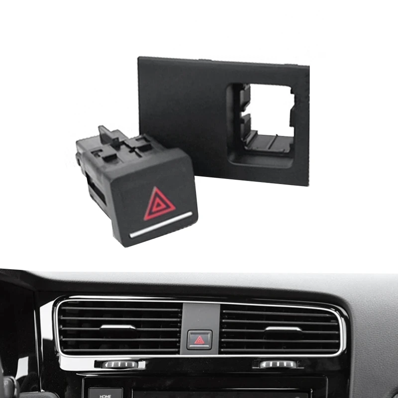 

Аварисветильник лампа 5GG953509 5GG919221 для гольфа 7 MK7, двойная вспышка, аварийная лампа, Кнопка сигнала, панель переключателя, рамка