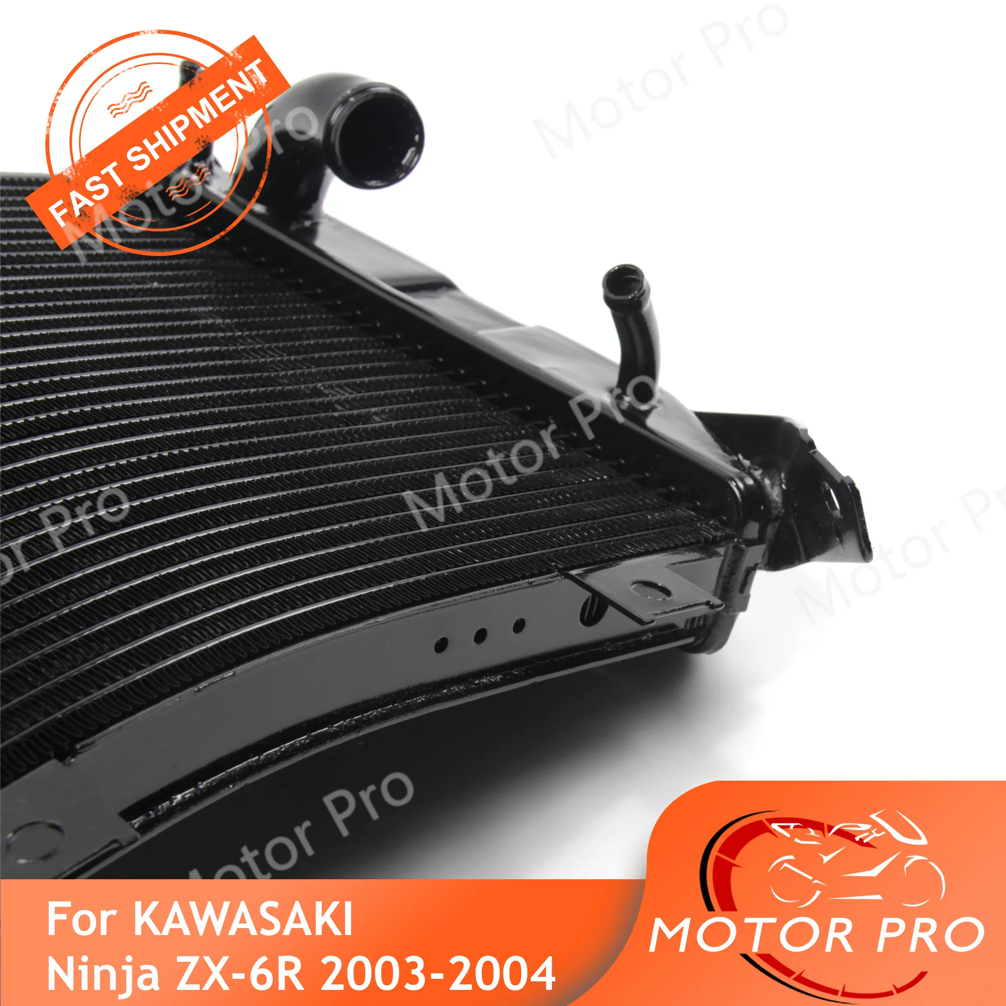 

Radiator For Kawasaki Ninja ZX6R 2003 2004 Cooling Cooler Motorcycle Replacement Accessories ZX-6R ZX 6R 03 04 Black