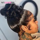 Парик женский длинный из натуральных волос, 32 дюйма, 13X 4, 360