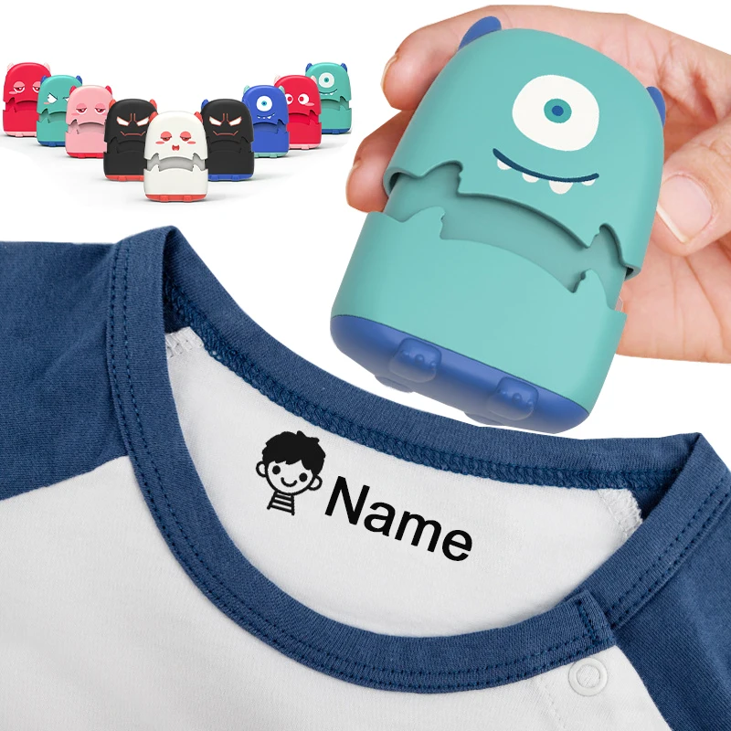 Custom-made Baby Name Stamp DIY For Children Name Seal Student Clothes Chapter Not Easy To Fade Security Name Stamp Monsters Toy
