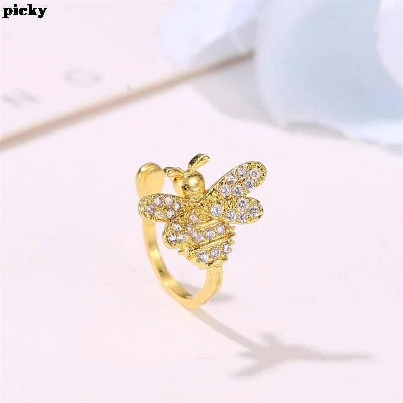 Винтажные клипсы серьги-каффы с кристаллами пчелы серьги без проколов новые