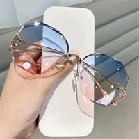 2022 new style sunglasses female european and american personality frameless sunglasses female eyewear supplies