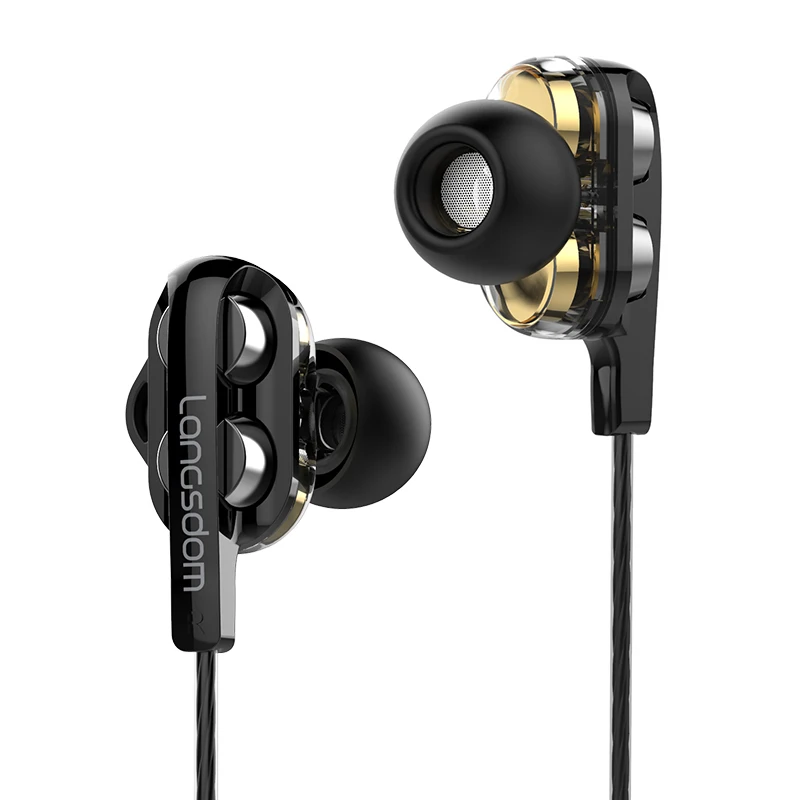 Проводные Внутриканальные наушники Langsdom D4C стерео бас разъем 3 5 мм Hi-Fi