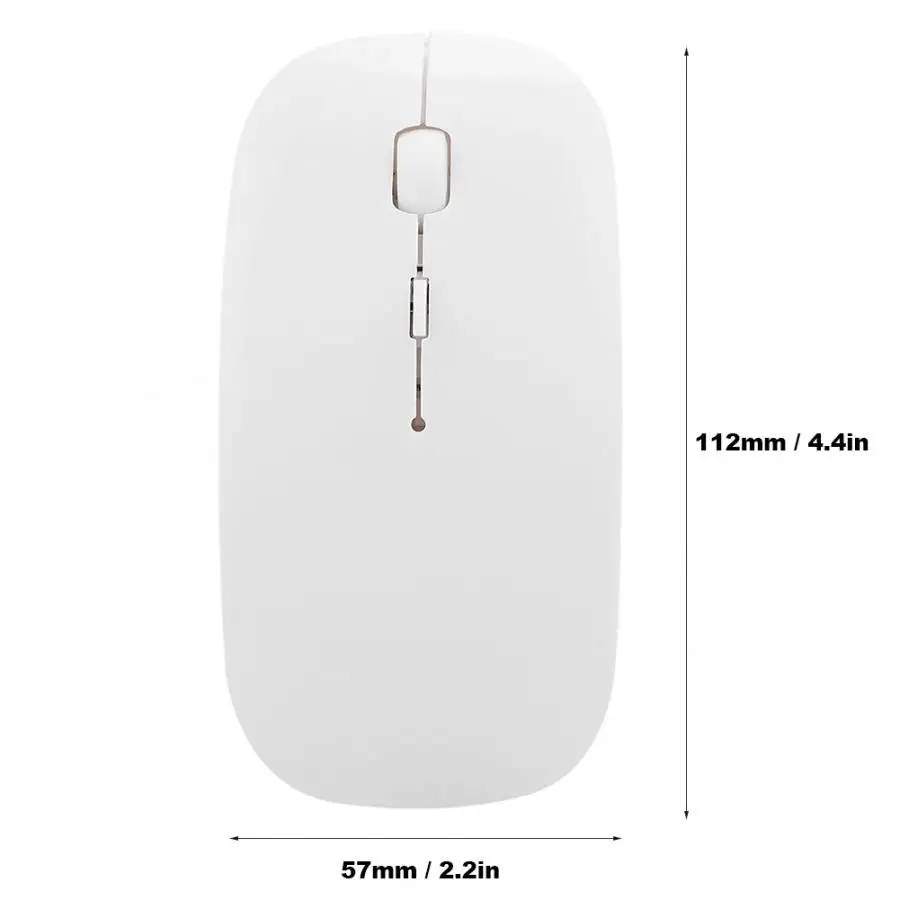 

Computer Wireless Mouse Office Business Portable Notebook Tablet Accessory L3 White for Bluetooth