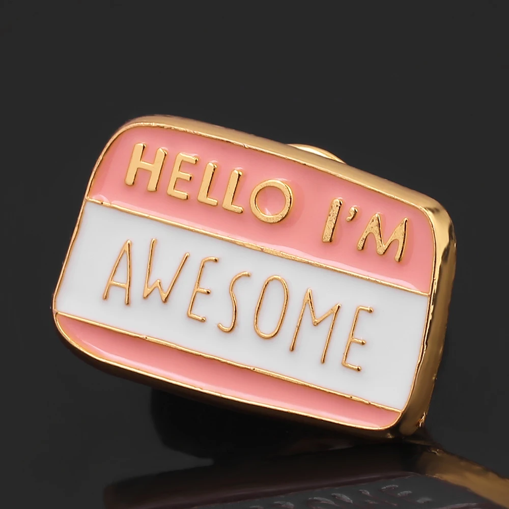 Здравствуйте! Забавные булавки с надписью I'm amazing булавка для памятного