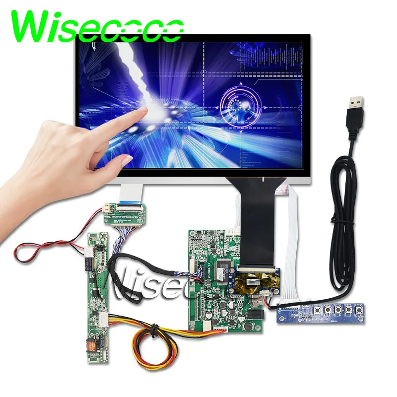 Wisecoco 10 1 дюймов 1280*720 ЖК-дисплей экран 750cd/m2 DJ101IA-07A 40 булавки с ёмкостный Сенсорный