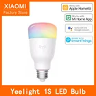 Умная Светодиодная лампа Yee 1S, цветная лампа с регулируемой яркостью, 800 люмен, E27, управление через приложение Mi Home, Google Assistant