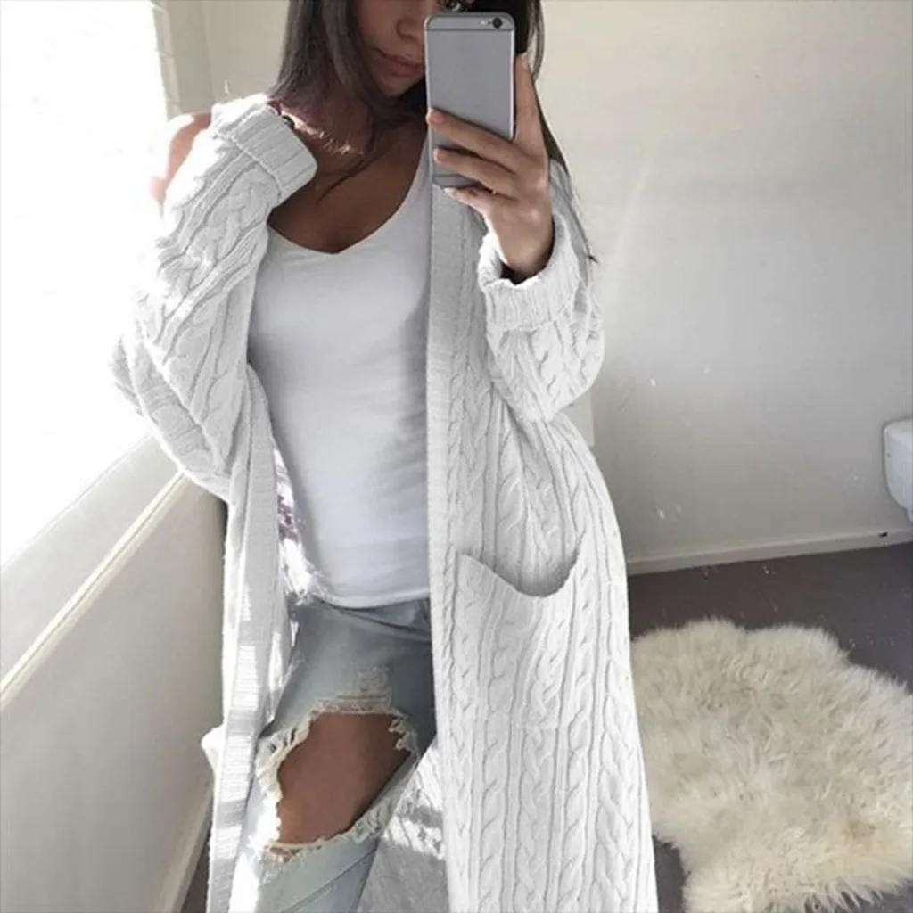 Women Winter Long Sleeve Cardigan 2019 Ladies Casual Knitting Sweater Coat Jacket Hooded Sweaters Jumpers #1016 |