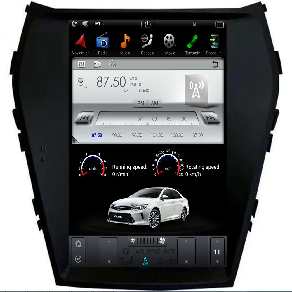 10 4 ''вертикальный Большой Экран Tesla Стиль Android автомобильный DVD GPS плеер для