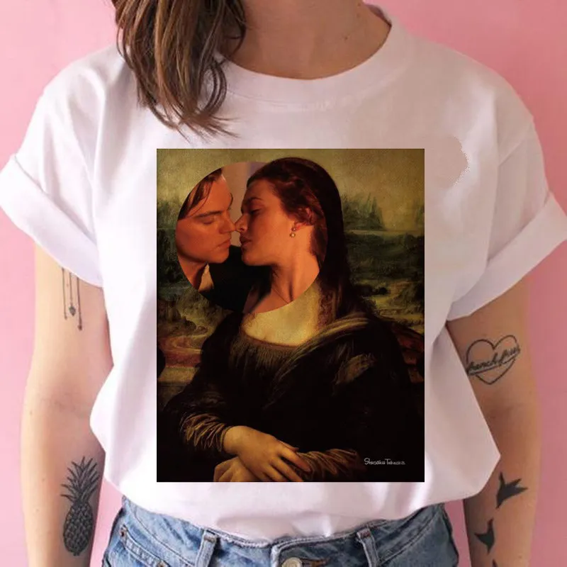 Женская футболка с круглым вырезом Повседневная рубашка в стиле Харадзюку