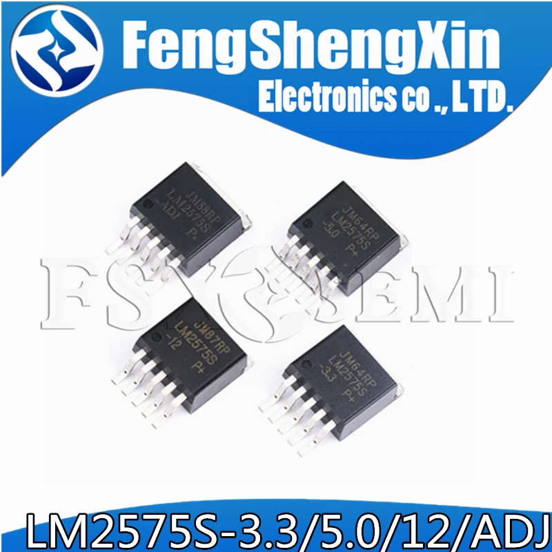 10 шт. LM2575S 3.3 5.0 12 ADJ 3V 5V 12V TO 263 регуляторы IC|Интегральные схемы| |