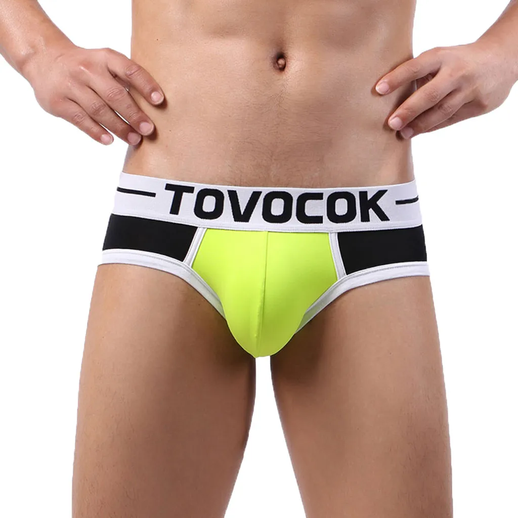 Комбинированные стильные мужские трусы с буквенным принтом удобные нижнее белье