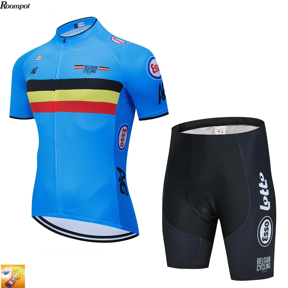 Национальная сборная Бельгии Велоспорт Джерси мужской велосипедный комплект
