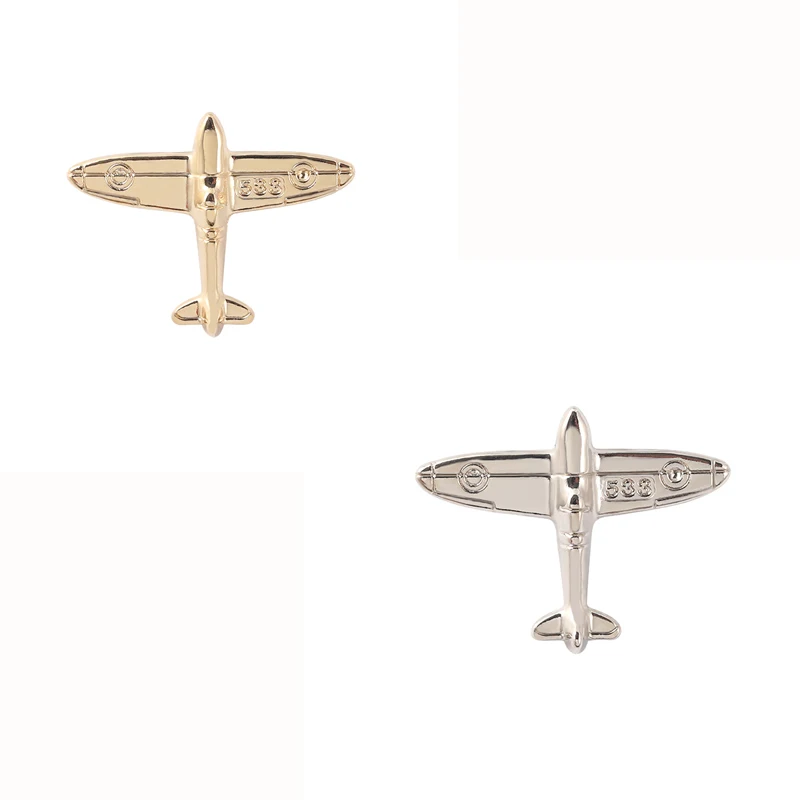 

Airplane Brooches 2-Color Badges Metal Badges For Backpack Brooches On Clothes Lapel Pins Brooches For Women Children