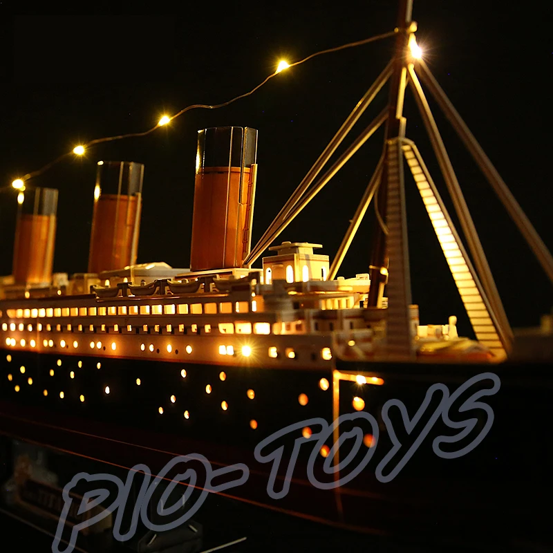 Новое поступление подарок модели 3D пазлов Титаник светодиодный светодиодная