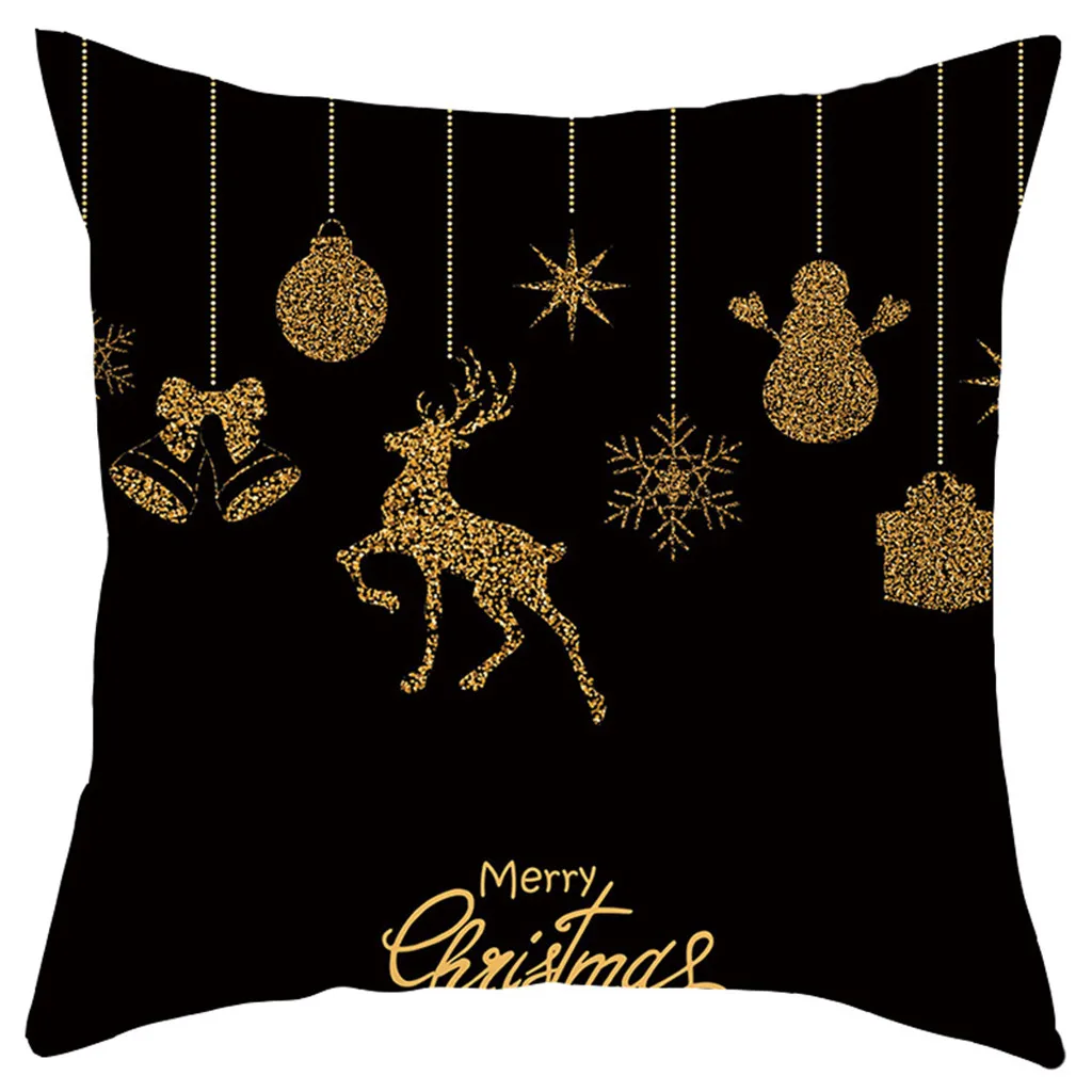 A Merry Christmas наволочка короткая плюшевая наволочка диванная подушка набор украшения дома 45x45 см Декоративные подушки наволочки# R15 - Цвет: A