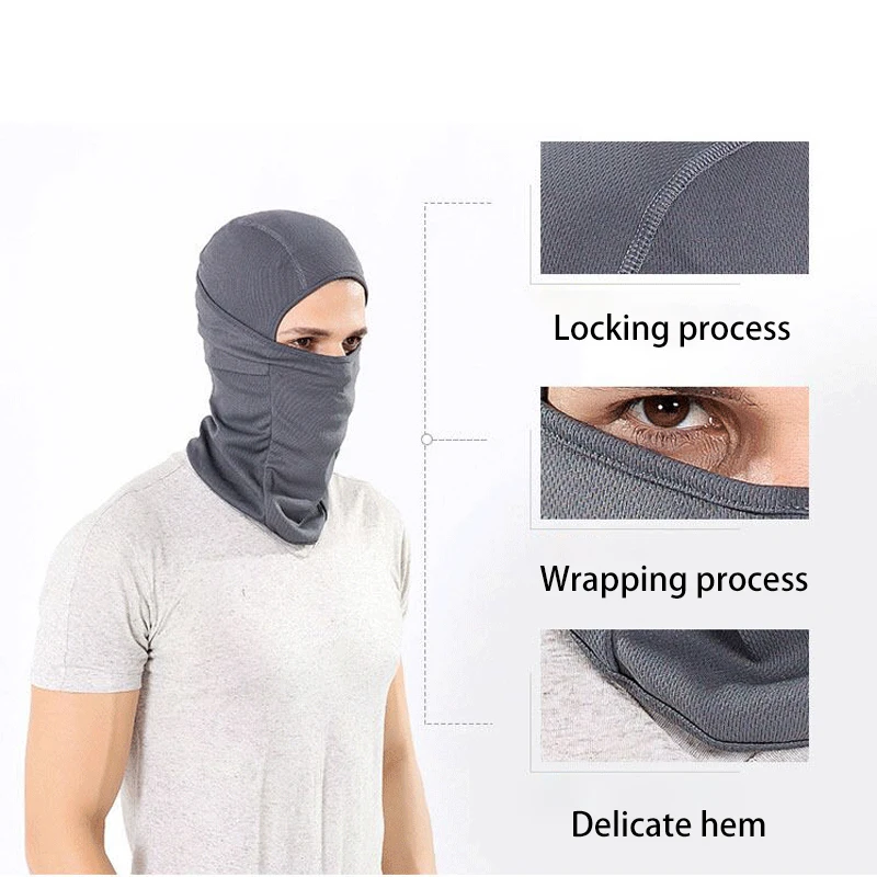 

Adjustable Camouflage Balaclava Breathable Hat Helmet Cycling Caps Dustproof Men's Cap Balaclava for Bicycle Summer Bandana