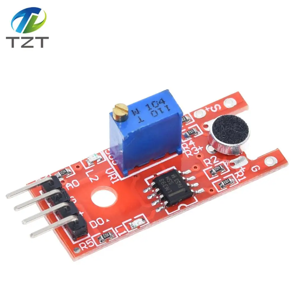 TZT микрофон голосовой модуль датчика звука для Arduino аналоговый цифровой датчик