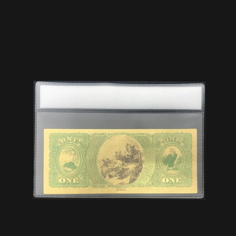 

1pcs Hot Sale For America Gold Banknotes Dollar Banknote in 24k Gold With Plastic Frame For Gift