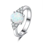 2021 женское кольцо с крупными камнями опал кольцо Круглый Белый Опаловый камень ручной ожерелье ювелирные изделия кольцо для женщин ювелирные изделия кольца в наличии
