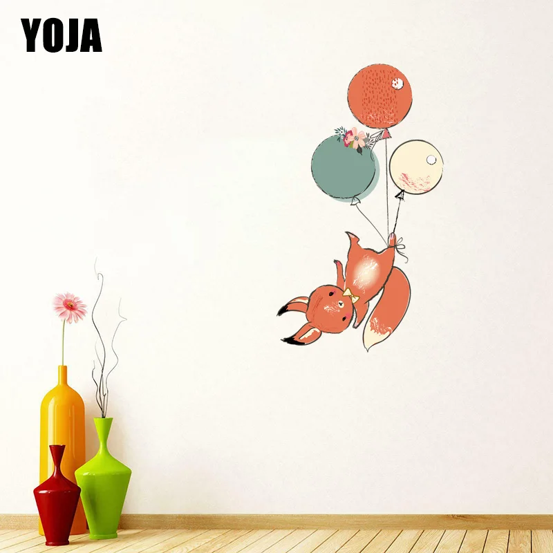 

YOJA 41×70.8CM Cute Squirrel With Balloon Creative Cartoon Wall Stickers Home Bedroom Decor Decal 8WS0183