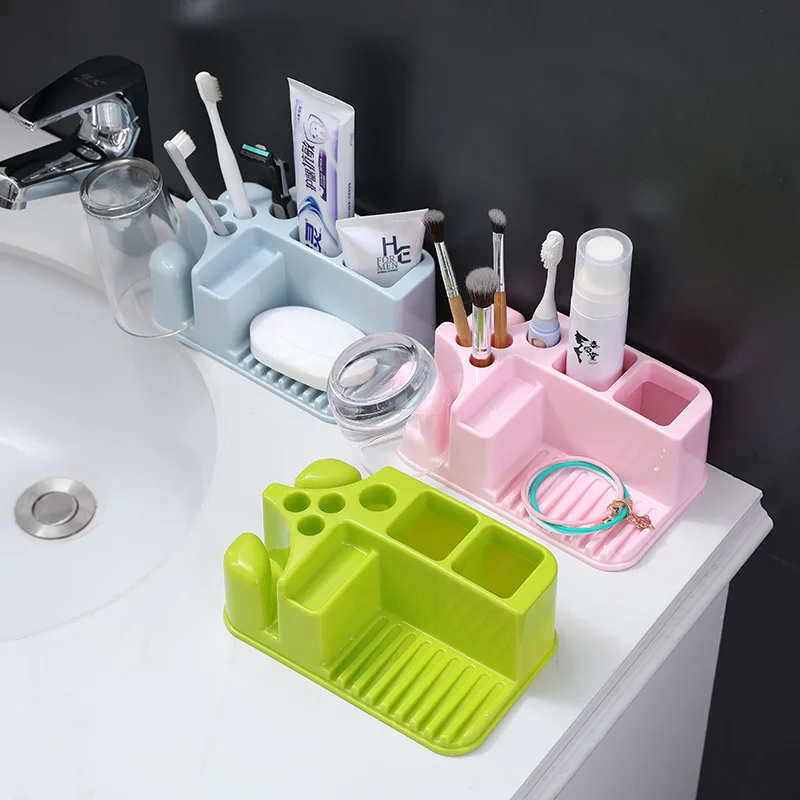 Multifunction Toothbrush Cup Toothpaste Holder Soap box Makeup Dental Brush Rack Bathroom Accessories organizer Washroom Tools