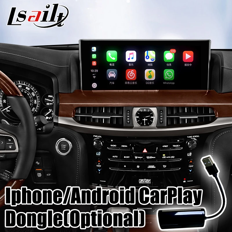 Android 7,1 gps навигация видео интерфейс для-19 Lexus LX570 12,3 'с 32G rom поддержка Iphone/Android Carplay dongle